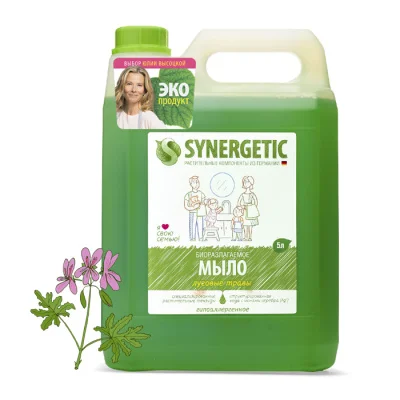 Мыло жидкое  5,0л "Synergetic" Луговые травы, арт. 105500  - фото