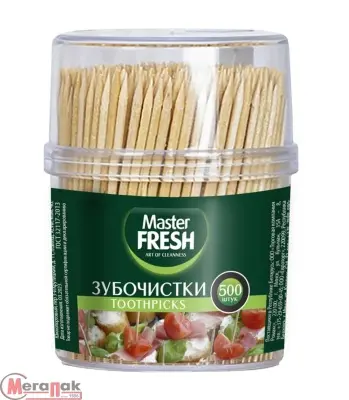 Зубочистки в баночке 1/500, Master FRESH, С0007292 Бежевый - фото