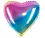 Шар фольга Flexmetal (18''/46 см) Сердце, Нежная радуга, Градиент, 1 шт.(2), Воздушные шары Разноцветный - фото