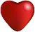 Шар латексный 10'' Сердце (10''/25 см) Красный, пастель, 100 шт. арт. 610302 Красный - фото