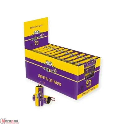 Лента от мух с кнопкой, в шоубоксе 100шт Nadzor /400/100, IMP100P  - фото