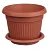 Кашпо ЛИВИЯ D240мм 4,6л с поддоном Терракотовый, арт.  М 3020 Терракотовый - фото