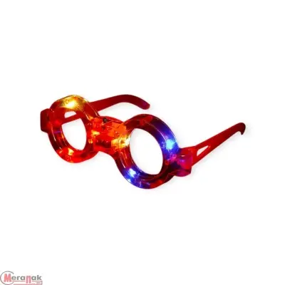 Светодиодные очки, Ботаник, Красный, 13,5*13,5*5,5 см, 1 шт. Красный - фото