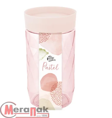 Банка для сыпучих продуктов Plast Team Pastel 1,5л персиковая карамель, арт. PT170310040 Персиковый - фото