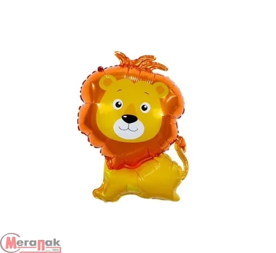 Шар с клапаном (12''/30 см) Мини-фигура, Лев, 1 шт.  - фото