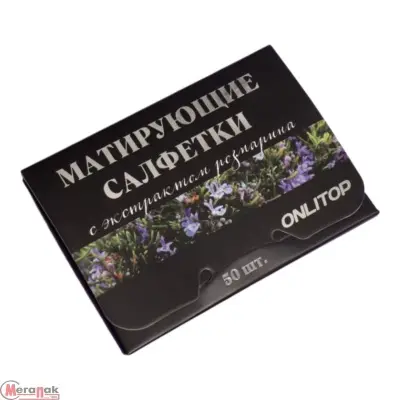 Матирующие салфетки Natural Extract Premium, 50 шт., с экстрактом розмарина, 9398786 Бежевый - фото