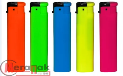 Зажигалка турбо Brig Fortune/ Brig Direct  цветная многоразовая, B-777 / B-800 (50)  - фото