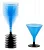 Фужер д/мартини 140мл синий 6шт Синий - фото