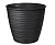 Горшок для цветов "Saffron" D177мм, 2,6л с поддоном (черный), арт. 221610230/02 Черный - фото