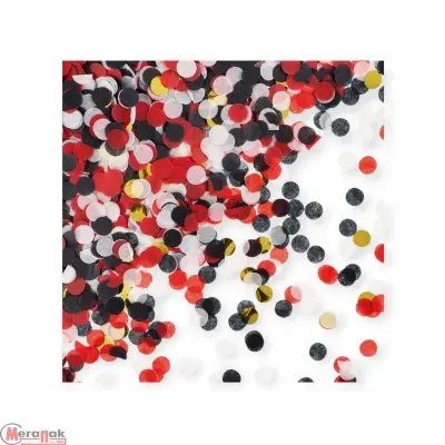 Конфетти купаж, Круг, фольга и тишью, Стильный микс, Металлик, 1 см, 50 г. Микс - фото