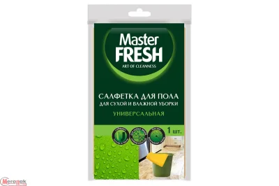 Салфетка вискоза для пола 50*60 см, 1 шт Master FRESH, арт. С0006311 Желтый - фото