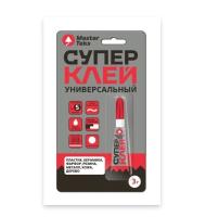 Клей Супер 3г MasterTeks, универс., прозрачный, 9781910 (24) Прозрачный - фото