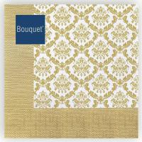 Салфетки бум.  Bouquet  33*33, 3сл 20шт "Гобелен в золотой рамке" (12)  - фото