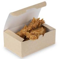 Коробка для наггетсов OSQ Fast Food Box S 115*75*45 мм крафт/белая 1 шт. Коричневый - фото