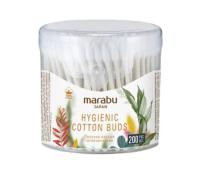 Ватные палочки Marabu Botanica 200 шт.,100% хлопок, пласт. банка, CB075 (48) Белый - фото