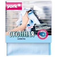 Салфетка из микрофибры для стекол и зеркал York арт. 026150 30*30 см  - фото