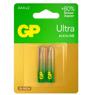 Элемент питания GP Ultra Alkaline G-Tech 24А AАA - 2 шт. на блистере  - фото