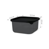 Контейнер для продуктов Sugar&Spice Black квадратный 0,8 л с гибкой крышкой, SE168010621 (18) Черный - фото