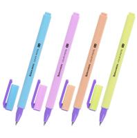 Ручка гелевая BRAUBERG "COLOR PASTEL", СИНЯЯ, корпус микс, 144121 (48) Микс - фото