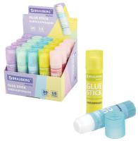 Клей-карандаш в пастельном корпусе BRAUBERG PASTEL, 15 г, PVP-основа, микс, 271249 (20) Микс - фото