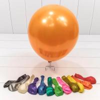 Шарики воздушные из латекса "Металлик" 12"/30см (100 шт.) 3,2г (микс) 1/50  - фото
