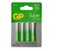 Элемент питания GP Super Alkaline G-Tech 15А АA - 4 шт. на блистере  - фото