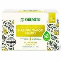 Натуральное туалетное мыло SYNERGETIC розмарин и имбирь, 90 гр, 500101  - фото