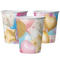 Бумажные стаканы Праздничные шарики арт. 77451 250 мл 6 шт/упак  - фото