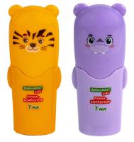 Ручка-корректор BRAUBERG KIDS "ЗВЕРЯТА", 7 мл, металлический наконечник, корпус микс, 272493 (12) Белый - фото