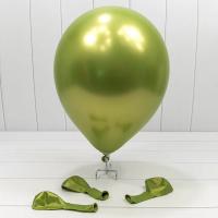 Шарики воздушные из латекса "Хром" 11"/28см (50 шт.) 2,8г Оливковый 1/120  - фото
