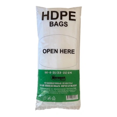 Пакет 14*8*35 (22*35) HDPE блок (10) Прозрачный - фото