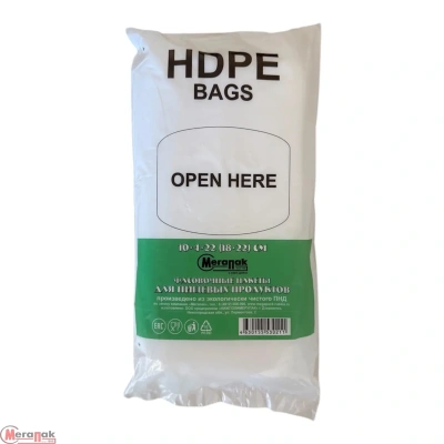 Пакет 10*8*22 (18*22) HDPE блок (10) Прозрачный - фото