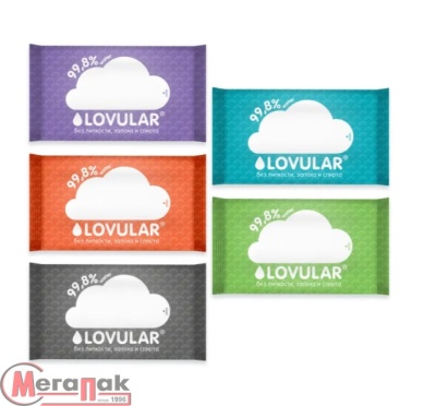 Салфетки влажные LOVULAR 10шт/уп  - фото