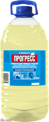 Моющее средство универсальное "Прогресс" 5л ПЭТ бутылка, арт. М-07-3с Прозрачный - фото