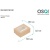 Контейнер бумажный с окном OSQ Tabox Pro 300 320 мл 100*80*40 мм крафт/белый 25 шт/упак  - фото