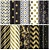 Бумага упаковочная мелованная "Golden pattern" 70x100см, 10 дизайнов ассорти, ЗОЛОТАЯ СКАЗКА, 591912 Микс - фото