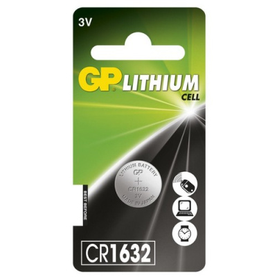 Элемент питания GP CR1632-7CR1/2CPU1 (10/100/900) lithium, CR1632,BL1 блистер 1 шт.  - фото