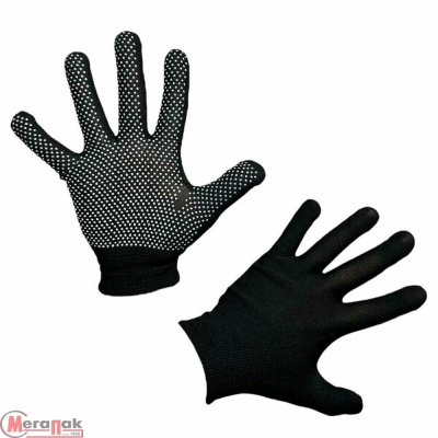 Перчатки "Микроточка", черные, ХL, арт. PR-PVC541 Черный - фото