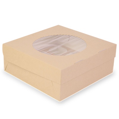 Коробка для маффинов OSQ Muf 9 6230 мл 251*251*99 мм крафт/белая 1 шт. Коричневый - фото