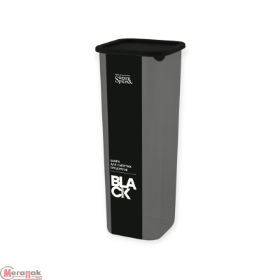 Банка для сыпучих продуктов Sugar&Spice Black квадратная 1,9л, с гибкой крышкой, SE168610621 (8) Черный - фото