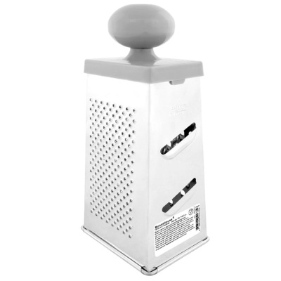 Терка 4 грани 23*11*8,5 см, белая жесть, ОЧЕНЬ УДОБНАЯ РУЧКА, BOOMHOUSE, 701857 (9) Белый - фото
