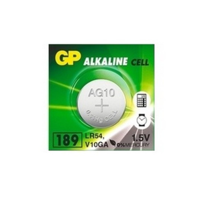 Элемент питания GP 189FRA-2C10 (250/5000) Alkaline пугов, LR54 (G10,V10GA,LR1130,189) BL1/10 отр.бл.  - фото