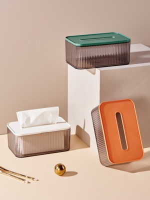 Салфетница SIMPLICITY 20*12.5*8.7 см, белый/оранжевый, 6633-03, 6633-01 Микс - фото