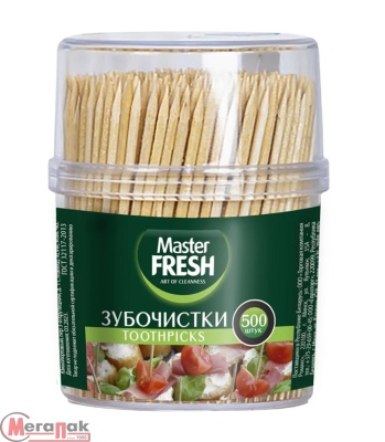 Зубочистки в баночке 1/500, Master FRESH, С0007292 Бежевый - фото