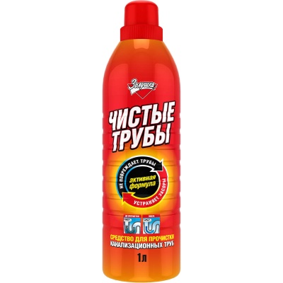 Средство для прочистки труб 1л "Чистые трубы", арт. Б-37-1  - фото