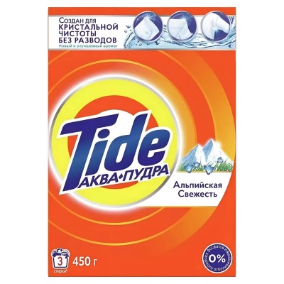 Стиральный порошок Tide Альпийская свежесть автомат 450 г Белый - фото
