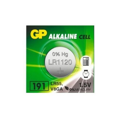 Элемент питания GP 191FRA-2C10 (250/5000) Alkaline пугов.,LR55 (G8,V8GA,LR1120,191) BL1/10 отр.бл.  - фото