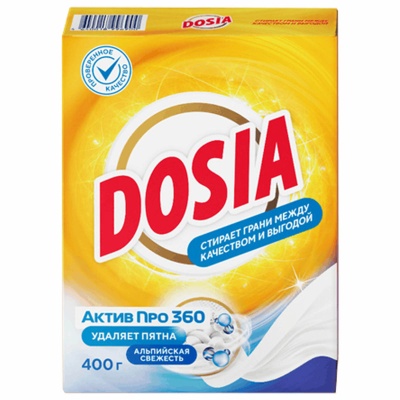 Стиральный порошок Dosia Optima Альпийская свежесть автомат 400 г Белый - фото